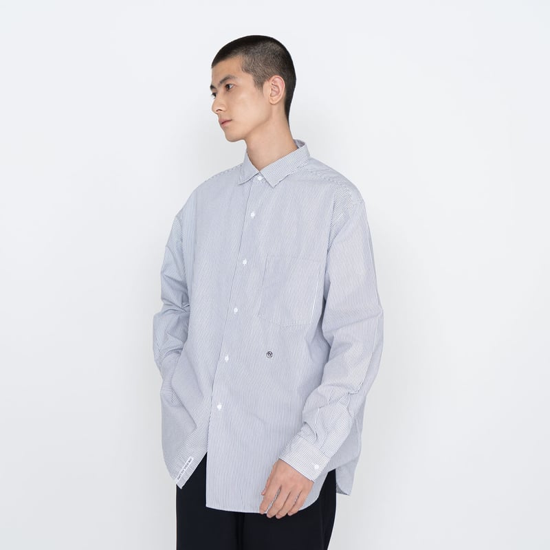 nanamica Regular Collar Stripe Wind Shirt / SUG