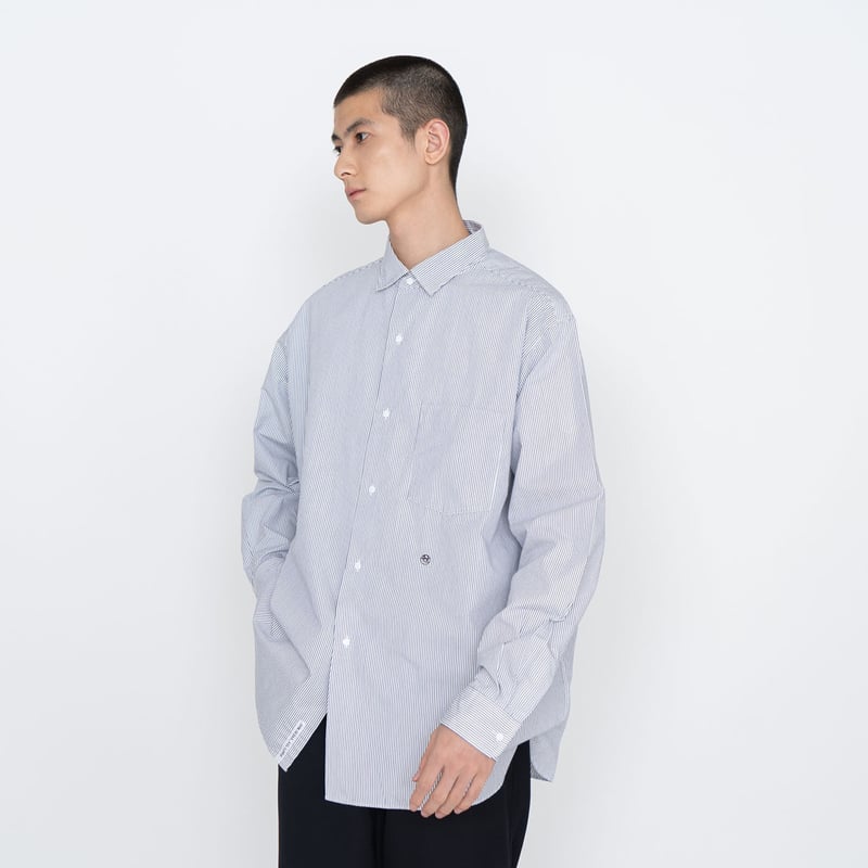 nanamica Regular Collar Stripe Wind Shirt / SUG...