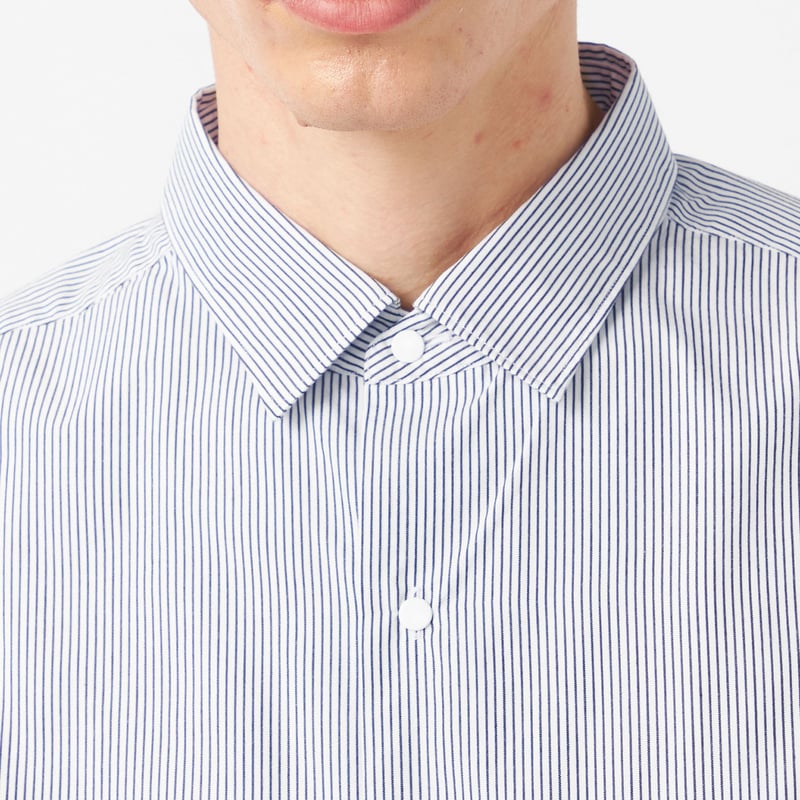 nanamica Regular Collar Stripe Wind Shirt / SUG
