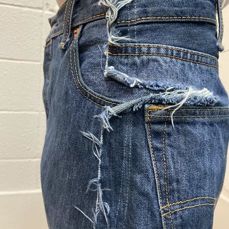 OLD PARK OVERLAY JEANS- BLUE - sizeM / OP-517 / OLDPARK オールドパーク オーバーレイジーンズ　デニム ブルー Mサイズ