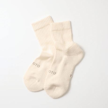 ROTOTO ORGANIC DAILY 3 PACK MINI CREW SOCKS / R1522-241 / オーガニック デイリー ３パック ミニクルーソックス