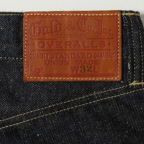 GOLD  GL42620 / RECYCLED WASTE SUVIN COTTON YARN 11.5oz. DENIM 5POCKET WIDE PANTS WWⅡ MODEL / 大戦モデル