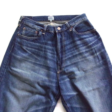 GOLD / GL42622H / RECYCLED WASTE SUVIN COTTON YARN 11.5oz. DENIM 5POCKET BAGGY PANTS VINTAGE WASHED