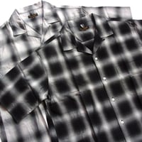 AVontade Open Collar Shirts SS -Cotton/Rayon Shadow Check-VTD-0383-SH アボンタージ オープンカラーシャツ チェック【2026SS】