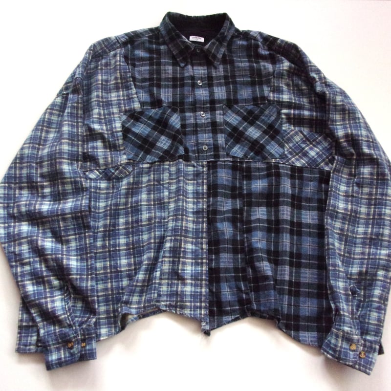 OLD PARK HALF-BUTTON SHIRT FLANNNEL - sizeFREE