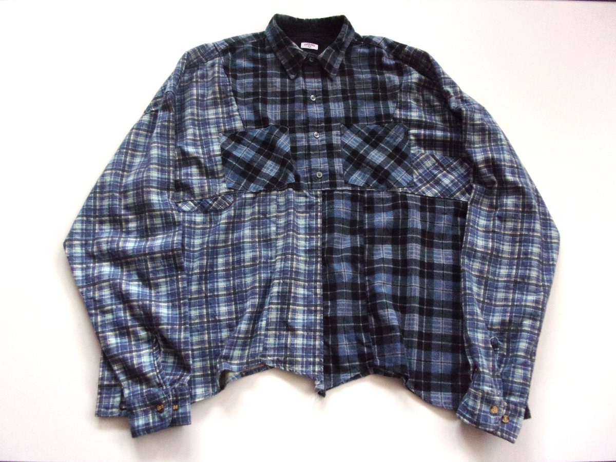 OLD PARK HALF-BUTTON SHIRT FLANNNEL - sizeFREE