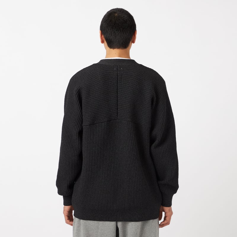 nanamica カーディガン　ブラックLサイズ nanamica ALPHADRY Cardigan Black 23FA-I（ナナミカ アルファ