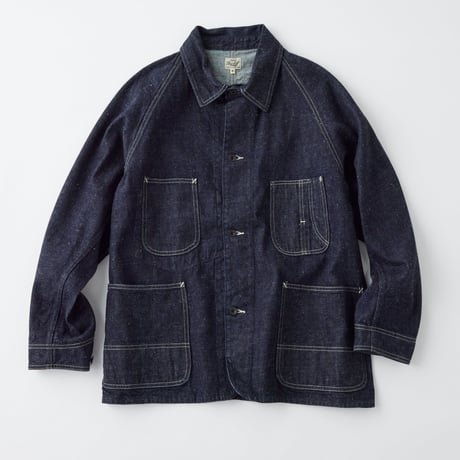 GOLD/ゴールド RECYCLED WASTE SUVIN COTTON YARN 11.5oz. DENIM WORK COAT / GL15377A / カバーオールジャケット【2024SS 】