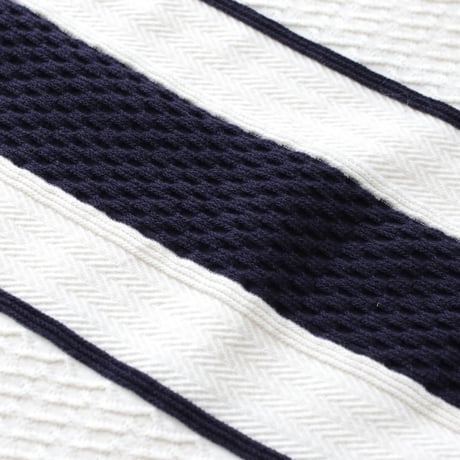 Curly&co CURLY/カーリー CABLE JACQUARD VEST -border- / 241-200212BD / ケーブルジャガード ベスト