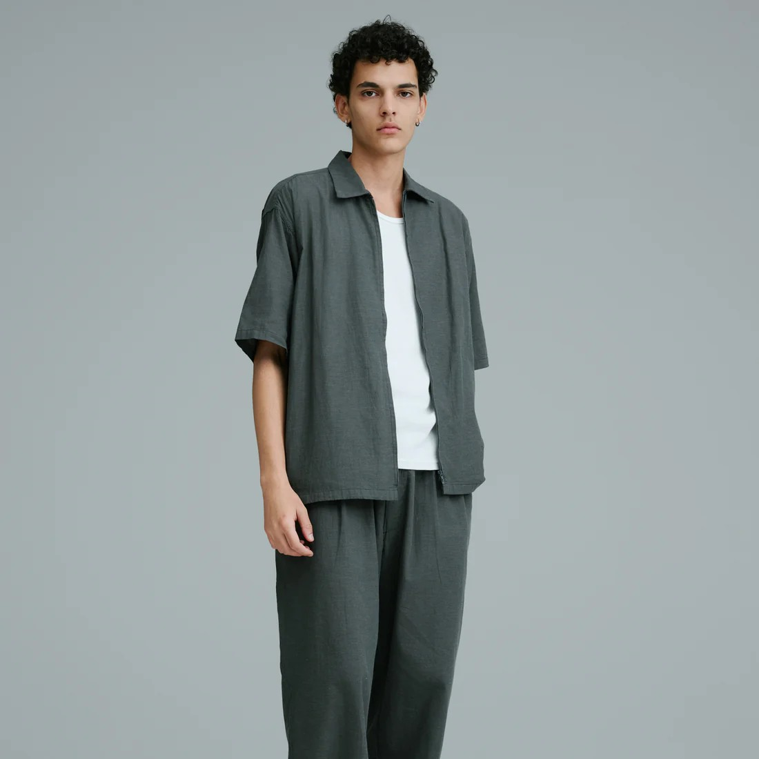 GOLD(ゴールド) GL39650 / VAT DYE CHAMBRAY ZIP SHIRT