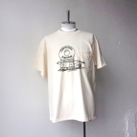 ORIGINAL Charcoal（オリジナル チャコール）OC WP Donuts Print T / ダブルポケット ドーナツ店プリントTシャツ