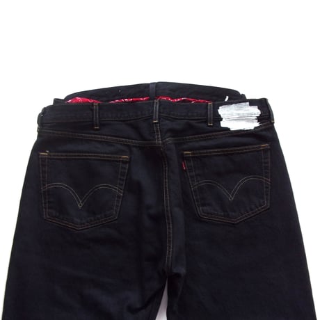 OLD PARK OFFSET JEANS - BLACK - sizeL / OP-511 / OLDPARK オールドパーク オフセットジーンズ ブラック Lサイズ