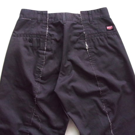 OLD PARK BAGGY WORK PANTS - CHARCOAL -M  / OPRK-01 / OLDPARK オールド パーク バギー パンツ　チャコール -M