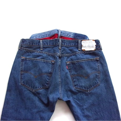 OLD PARK OFFSET JEANS - BLUE - sizeM / OP-511 / OLDPARK オールドパーク オフセットジーンズ ブルー Mサイズ
