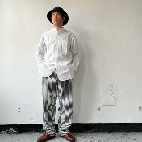 AVontade Banded Collar Shirts -CottonLinen Chambray- VTD-0361-SH - バンドカラー コットンリネン
