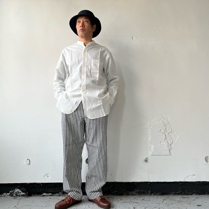 AVontade Banded Collar Shirts -CottonLinen Cham