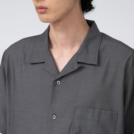 nanamica Open Collar Panama S/S Shirt / S25SG119 /ナナミカ　オープンカラーシャツ【2025SS】