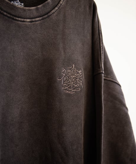 LOGO EMBROIDERED GARMENT DYED SWEAT TRAINER
