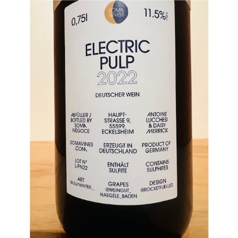 🍷ナチュラルワイン(赤)🍷Soma Vines / Electric Pulp 2022 ソー 🍷ナチュラルワイン(赤)🍷Soma Vines / Electric Pulp 2022 ソー
