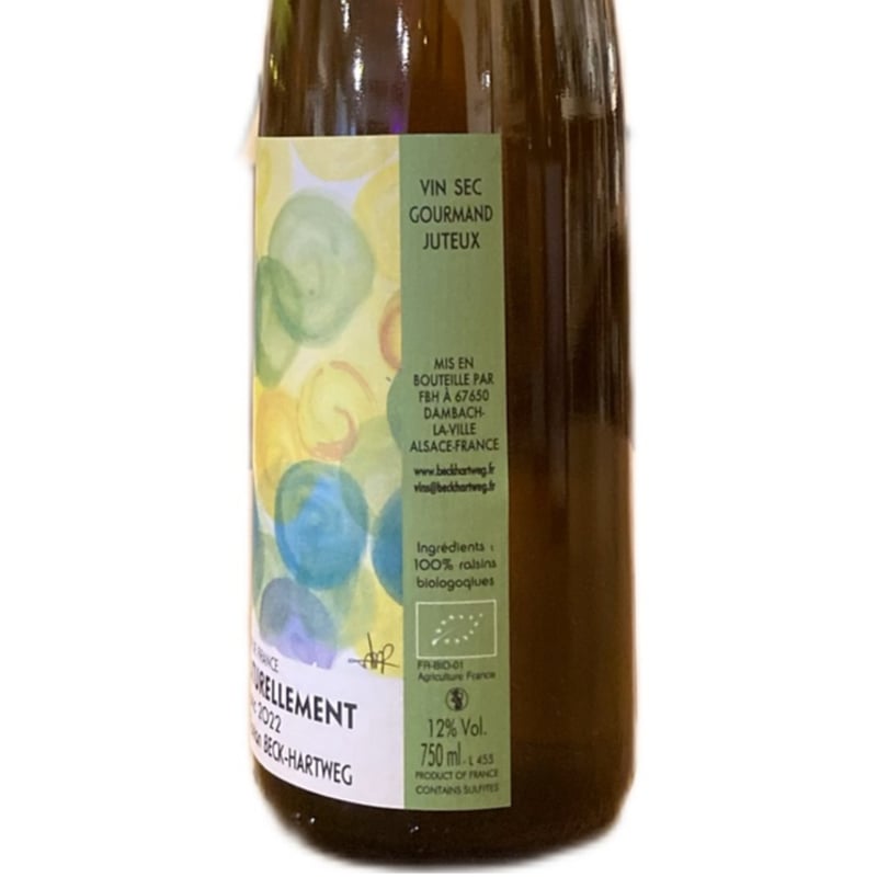 ナチュラルワイン 白】🇫🇷Florian BECK-HARTWEG / Tout Natur