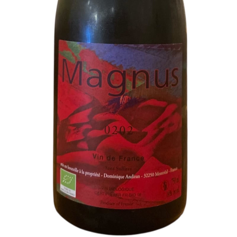 ナチュラルワイン 赤】🇫🇷Dominique Andiran / Magnus 2020 |