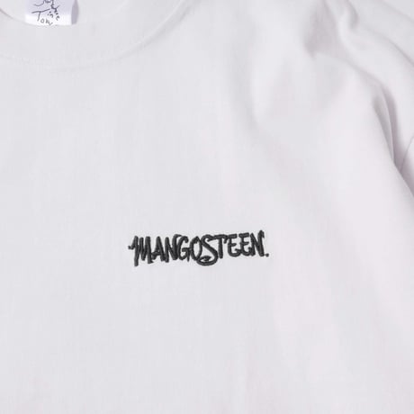 MANGOSTEEN Logo Embroidery Cropped Sleeve / White