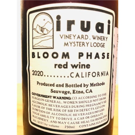 🍷ナチュラルワイン(赤) IRUAI/ Bloom Phase 2020 (アメリカ)