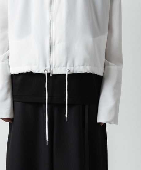 DOUBLE CUFFS ZIP SHIRT/WHITE
