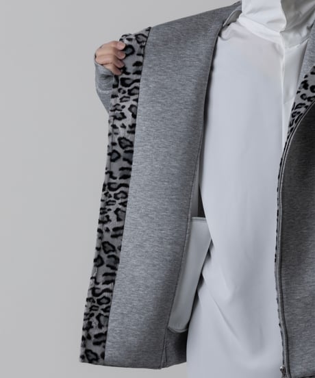 OVERSIZED  ZIP HOODIE/GRAY