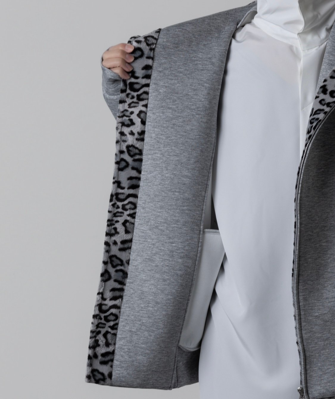 OVERSIZED ZIP HOODIE/GRAY | ato AOYAMA