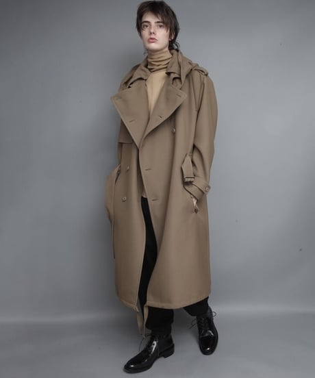 MILITARY TRENCH COAT/ BROWN