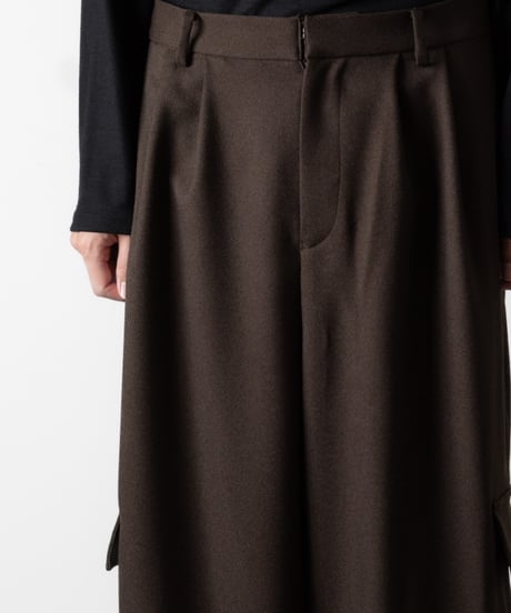 DOUBLE POCKET WIDE PANTS/D.KHAKI