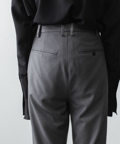 RECYCLE POLYESTER STRAIGHT PANTS / GRAY