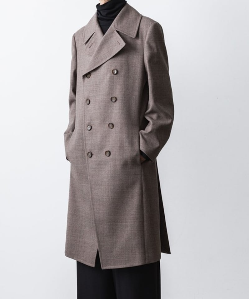 DOUBLE BREASTED COAT/A.BROWN | ato AOYAMA