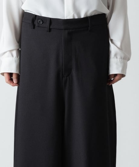 RECYCLE POLYESTER WIDE PANTS/BLACK