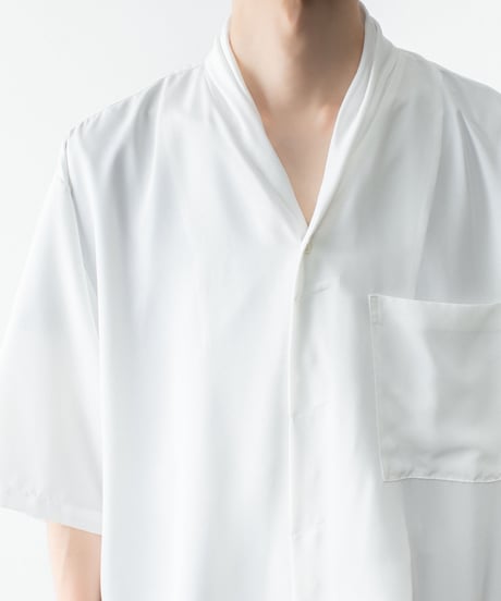 DRAPE COLLAR SHIRTS 09(WHT)