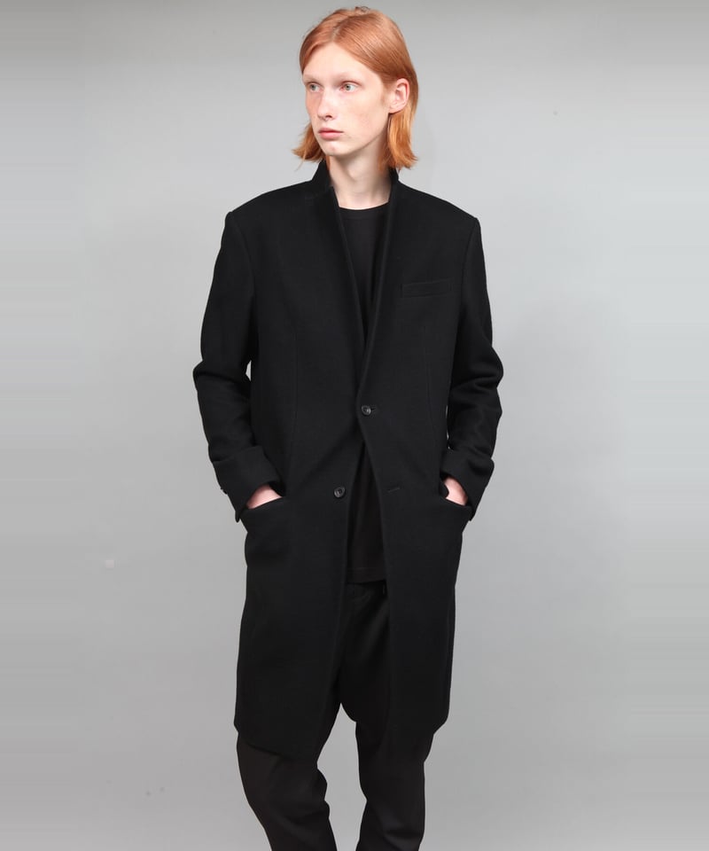 ENGLAND LAMB MELTON CHESTER COAT/BLACK | ato AO...