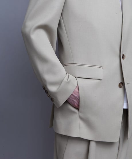 MAO COLLAR JACKET/L.BEIGE