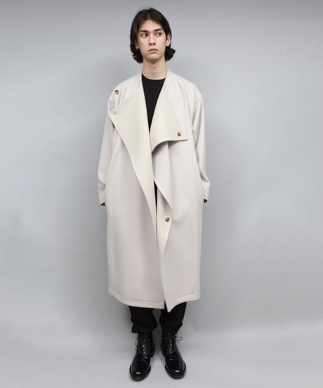 DRAPE COAT/IVORY
