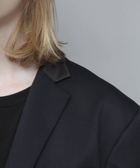 LONG JK WITH SATIN COLLAR/NAVY