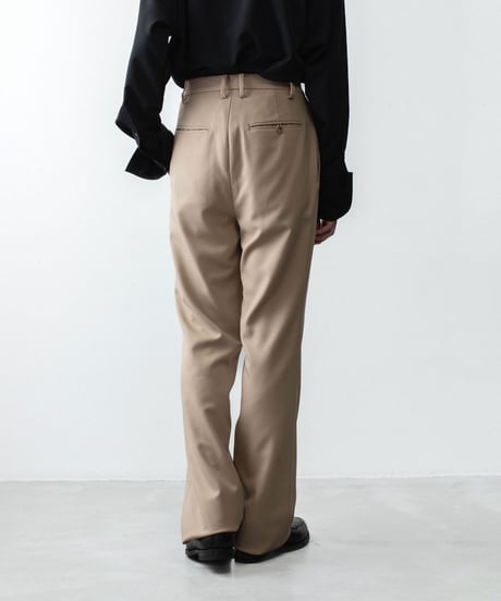 RECYCLE POLYESTER STRAIGHT PANTS / BEIGE
