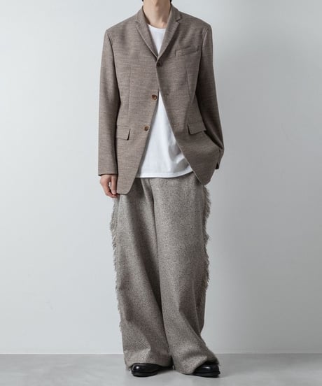 WIDE FRINGE PANTS/GRAY