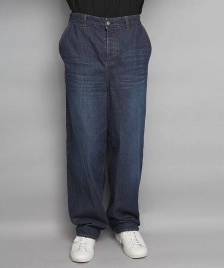 WASHED WIDE DENIM/NAVY