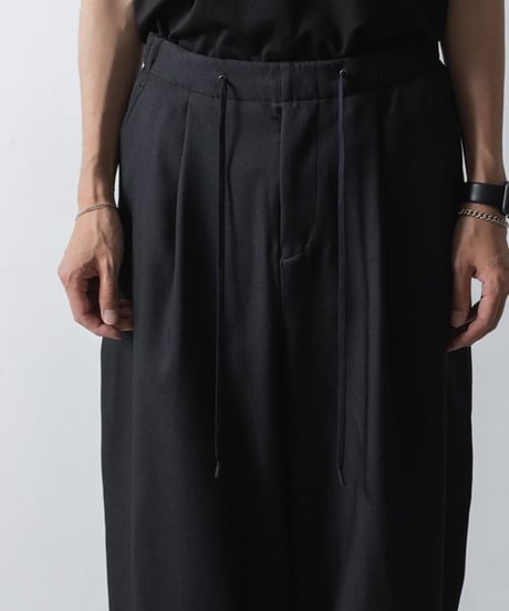RECYCLE POLYESTER CUFFS PANTS/BLACK