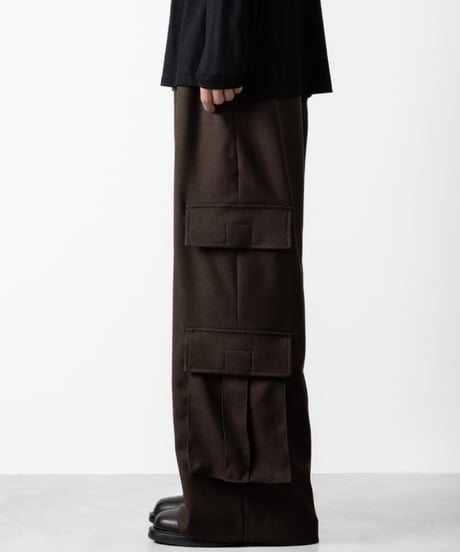 DOUBLE POCKET WIDE PANTS/D.KHAKI