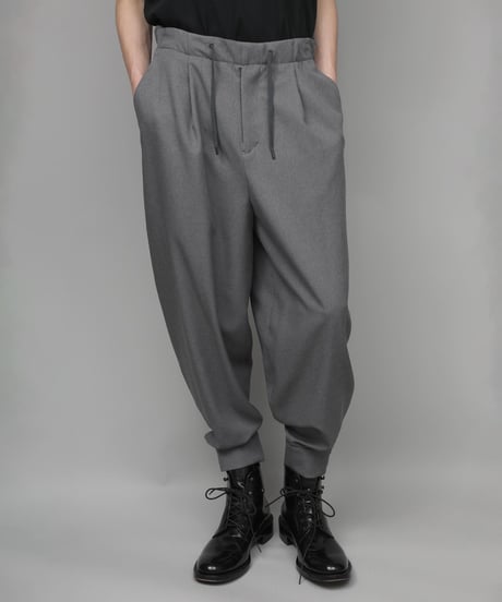 RECYCLE POLYESTER CUFFS PANTS/GRAY