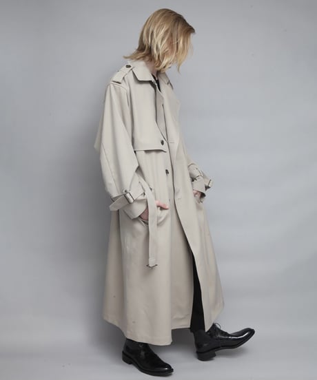 WOOL TRENCH-COAT/BEIGE