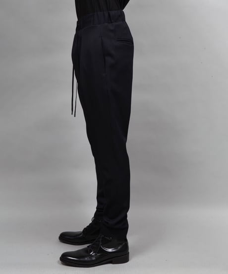 WOOL SARROUEL PANTS/NAVY