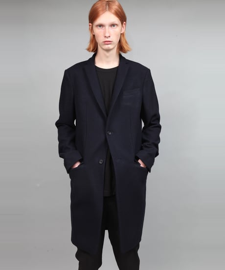 ENGLAND LAMB MELTON CHESTER COAT/NAVY