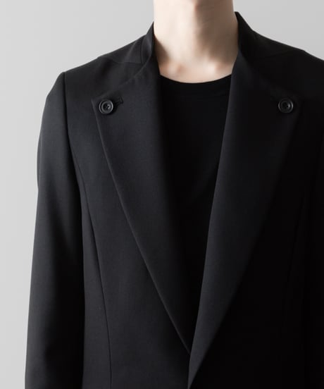 LAPEL BUTTONED JACKET/BLACK